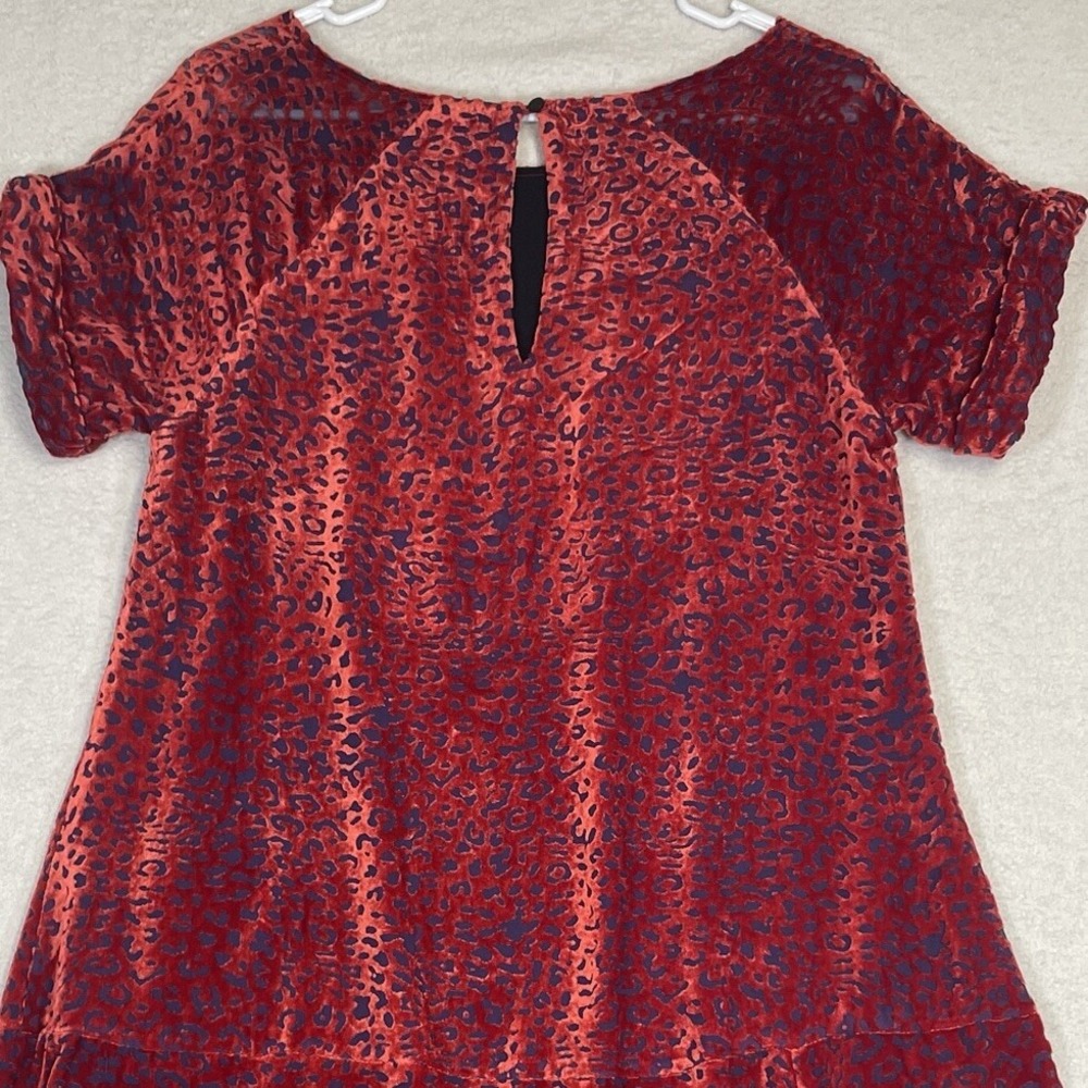 Johnny Was Jade Collection Doris Silk Blend Mini Dress Flare Boho Red Blue XS - Picture 9 of 11